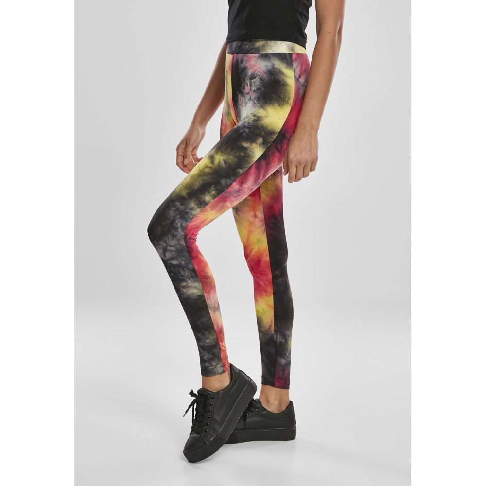 Urban Classics - Tie Dye High Waist Leggings - Multicolours